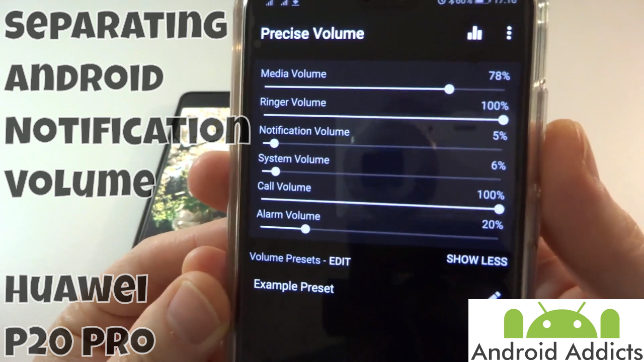 Huawei P20 Pro Android Notification Volume Control