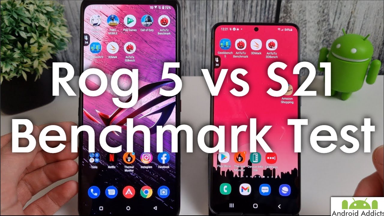Asus Rog Phone 5 vs Samsung Galaxy S21 Snapdragon 888 Benchmark Test