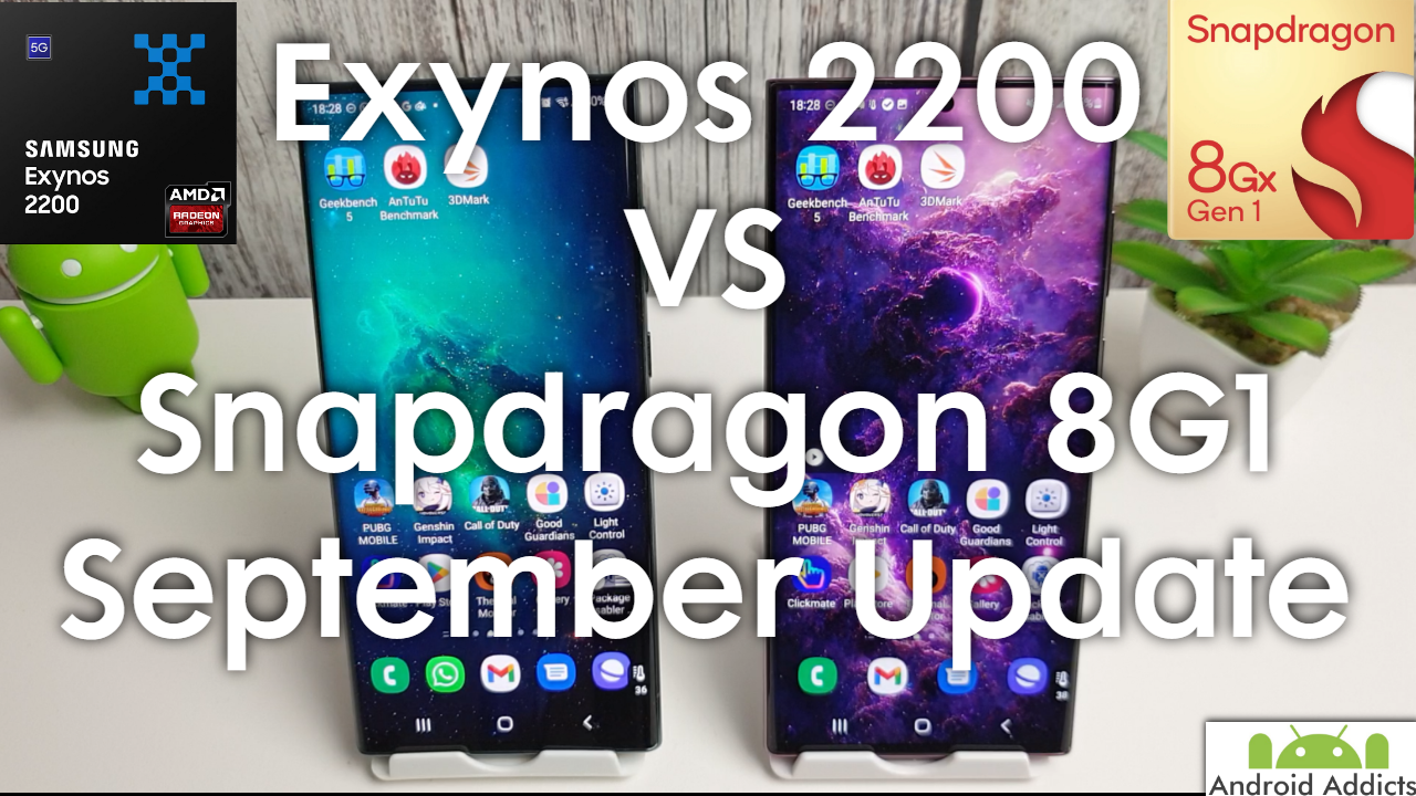 Galaxy S22 Ultra September Benchmark - Exynos 2200 vs Snapdragon 8G1